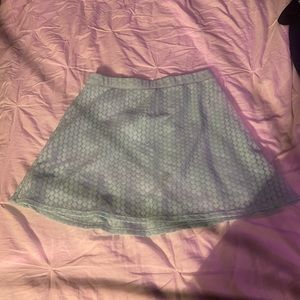 mint green skirt